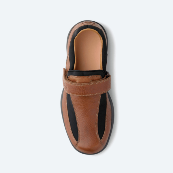 Dr Comfort Douglas Mens Slip On Casual Shoe - Chestnut Colour - Top View