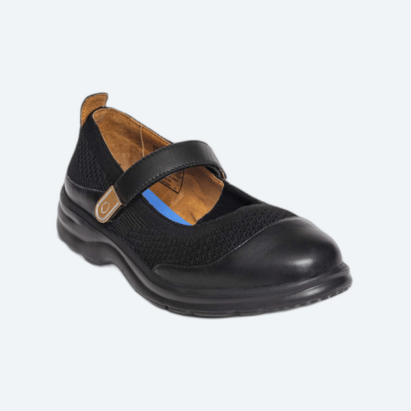 Dr Comfort Jackie Mary Janes Dress Shoe in Black - Angle View