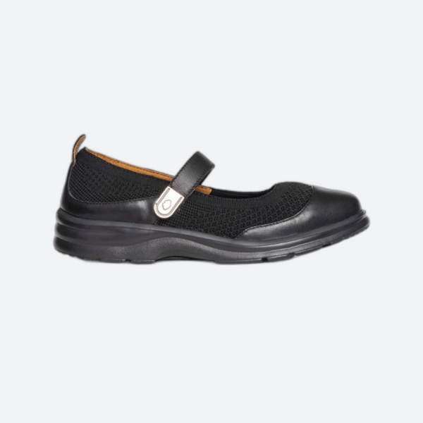 Dr Comfort Jackie Mary Janes Dress Shoe in Black - Side View