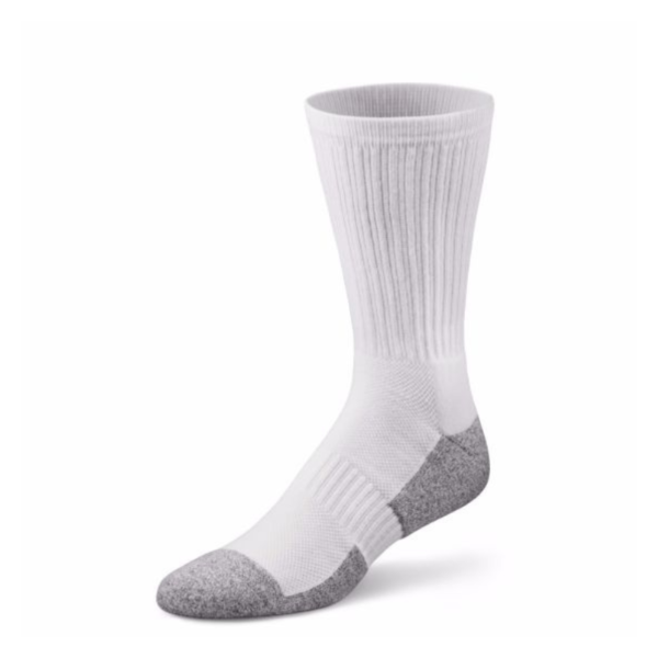 crew sock dr comfort diabetic sock white