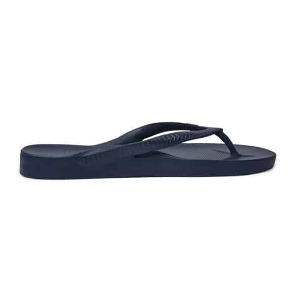 Navy Arch Support Thongs Archies Side View