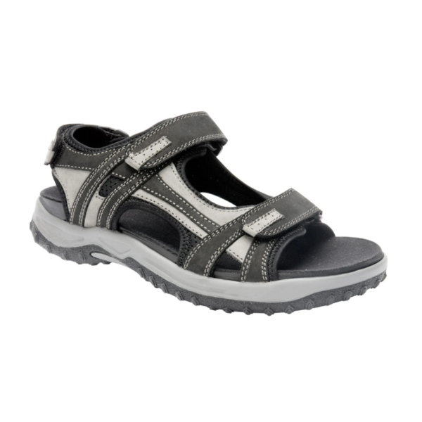 warren drew shoe black grey mens sandal entire podiatry